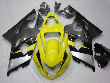 Comprare Carene Moto Suzuki GSXR 600 / GSXR 750 2004-2005 - Giallo Argento Grigio Nero
