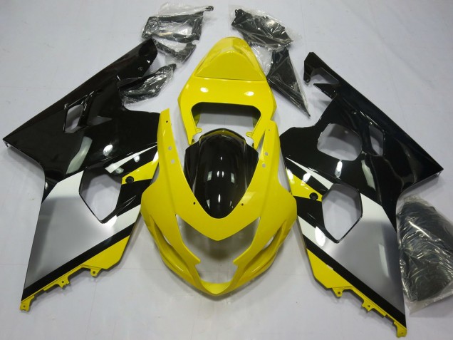 Comprare Carene Moto Suzuki GSXR 600 / GSXR 750 2004-2005 - Giallo Argento Nero OEM Stile