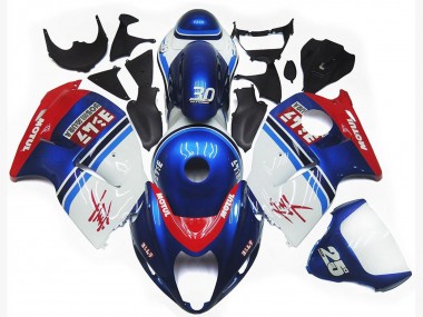 Comprare Carene Moto Suzuki GSXR 1300 1996-2007 - Bianco Blu Rosso Motul