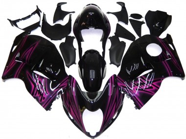 Comprare Carene Moto Suzuki GSXR 1300 1996-2007 - Nero Lucido Viola Fiamma