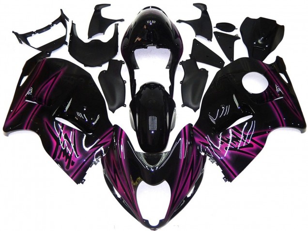 Comprare Carene Moto Suzuki GSXR 1300 1996-2007 - Nero Lucido Viola Fiamma