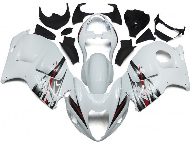 Comprare Carene Moto Suzuki GSXR 1300 1996-2007 - Lucido Bianco Argento Stile