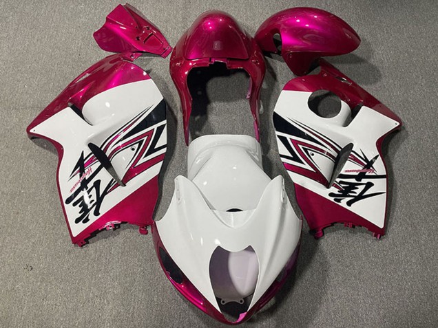 Comprare Carene Moto Suzuki GSXR 1300 1996-2007 - Lucido Bianco Rosa