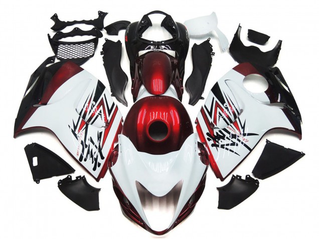 Comprare Carene Moto Suzuki GSXR 1300 2008-2020 - Lucido Bianco Rosso Profondo