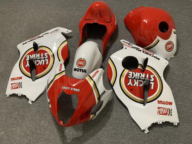 Comprare Carene Moto Suzuki GSXR 1300 1996-2007 - Bianco Rosso Lucky Strike