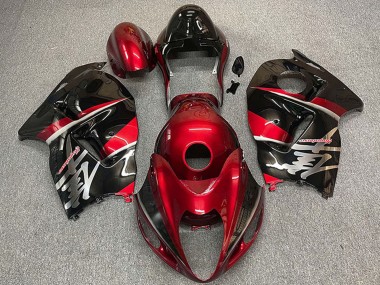 Comprare Carene Moto Suzuki GSXR 1300 1996-2007 - Rosso Bordeaux Nero Stile