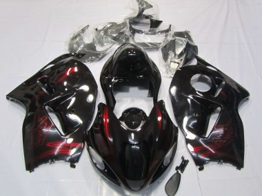 Comprare Carene Moto Suzuki GSXR 1300 1996-2007 - Rosso Nero Lucido