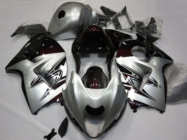 Comprare Carene Moto Suzuki GSXR 1300 1996-2007 - Argento Rosso Scuro