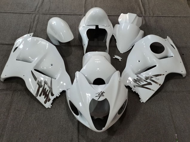 Comprare Carene Moto Suzuki GSXR 1300 1996-2007 - Bianco OEM Stile Argento Decals