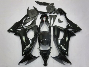 Comprare Carene Moto Kawasaki ZX10R 2008-2010 - Nero Lucido Nero Opaco Bianco Decal