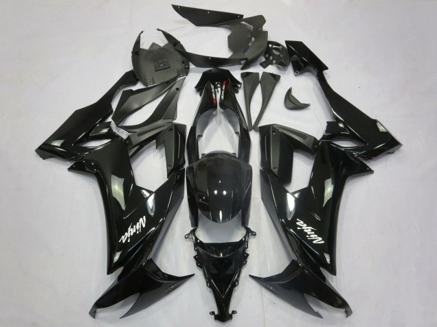 Comprare Carene Moto Kawasaki ZX10R 2008-2010 - Nero Lucido Nero Opaco Bianco Decal