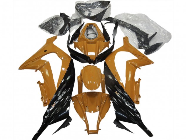 Comprare Carene Moto Kawasaki ZX10R 2011-2015 - Arancione Scuro Nero Lucido