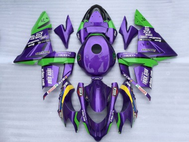 Comprare Carene Moto Kawasaki ZX10R 2004-2005 - Verde Viola Trick Star
