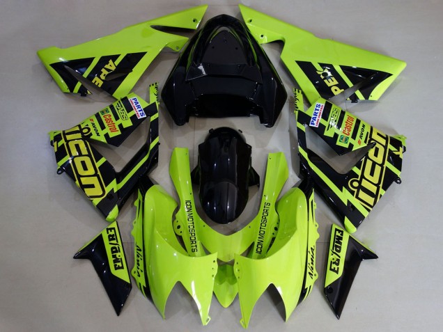 Comprare Carene Moto Kawasaki ZX10R 2004-2005 - Alta Visibilità Giallo Nero
