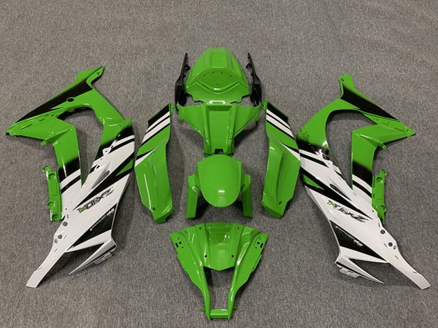 Comprare Carene Moto Kawasaki ZX10R 2011-2015 - Verde Bianco Nero Lucido OEM Stile