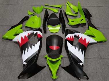 Comprare Carene Moto Kawasaki ZX10R 2008-2010 - Verde Nero Opaco Rosso Bianco Squalo