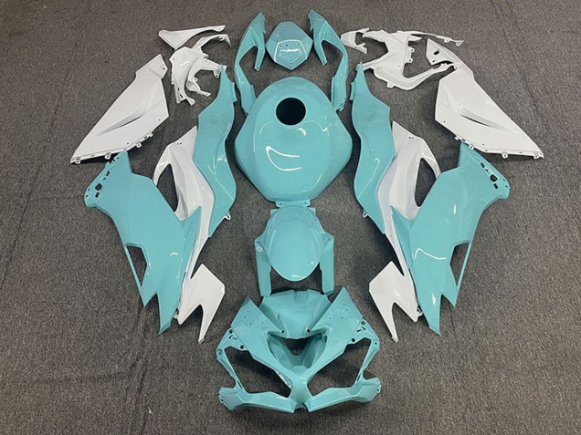 Comprare Carene Moto Kawasaki ZX6R 2019-2022 - Bianco Blu Acqua