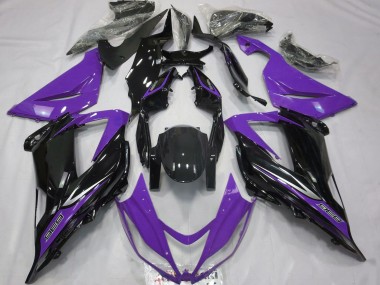 Comprare Carene Moto Kawasaki ZX6R 2013-2018 - Viola Nero Lucido