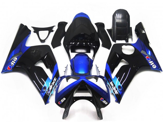 Comprare Carene Moto Kawasaki ZX6R 2003-2004 - Blu Nero Lucido Elf