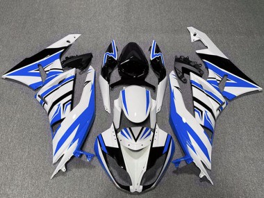 Comprare Carene Moto Kawasaki ZX6R 2009-2012 - Bianco Blu Nero Zag