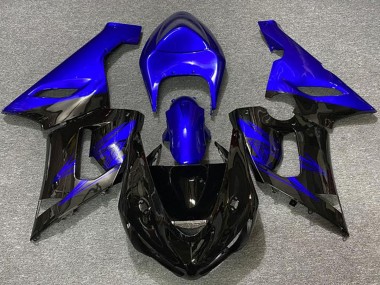 Comprare Carene Moto Kawasaki ZX6R 2005-2006 - Blu Nero Lucido
