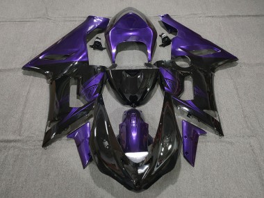Comprare Carene Moto Kawasaki ZX6R 2005-2006 - Viola Nero Lucido