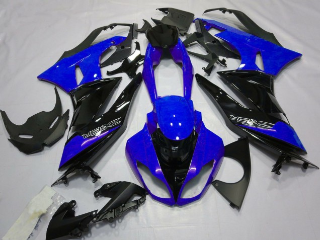 Comprare Carene Moto Kawasaki ZX6R 2009-2012 - Blu Nero Lucido