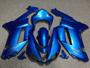 Comprare Carene Moto Kawasaki ZX6R 2007-2008 - Lucido Blu Chrome Logo