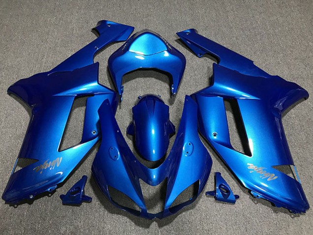 Comprare Carene Moto Kawasaki ZX6R 2007-2008 - Lucido Blu Chrome Logo