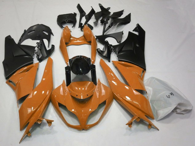 Comprare Carene Moto Kawasaki ZX6R 2009-2012 - Arancia Nero Lucido Nero Opaco