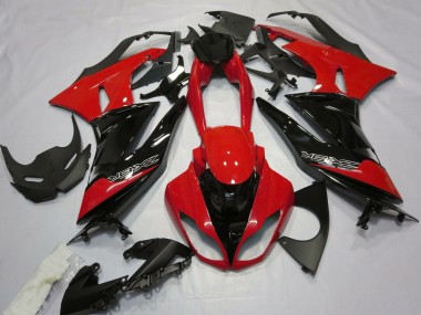 Comprare Carene Moto Kawasaki ZX6R 2009-2012 - Rosso Nero Lucido