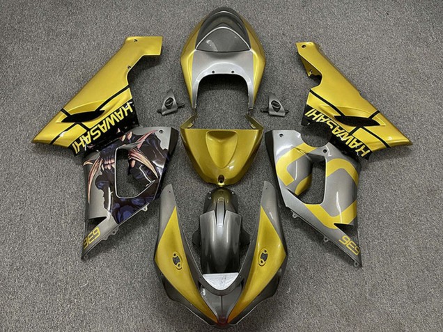 Comprare Carene Moto Kawasaki ZX6R 2005-2006 - Oro Argento