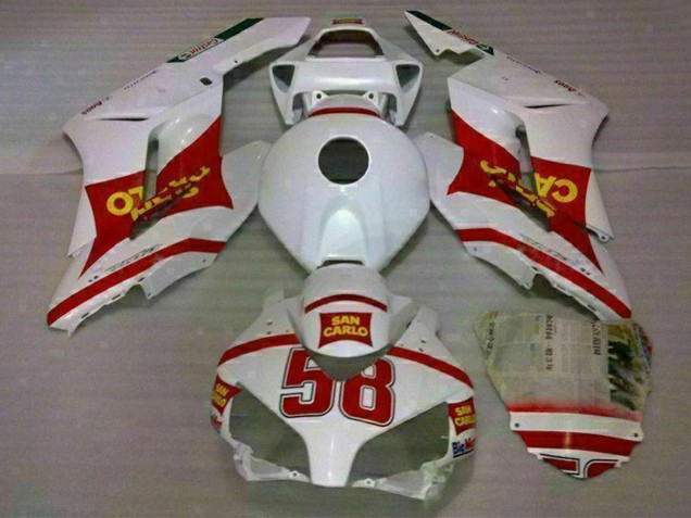Comprare Carena Moto Honda CBR1000RR 2004-2005 - Bianco Rosso Giallo San Carlo 58
