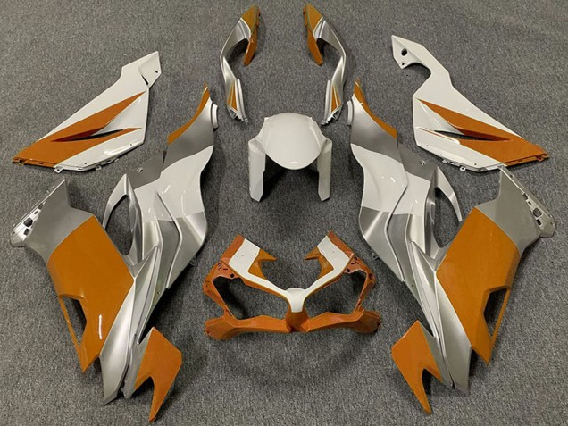 Comprare Carene Moto Kawasaki ZX6R 2019-2022 - Bianco Argento Arancia
