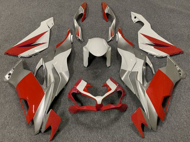 Comprare Carene Moto Kawasaki ZX6R 2019-2022 - Bianco Argento Rosso