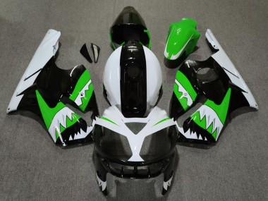 Comprare Carene Moto Kawasaki ZX12R 2002-2006 - Verde Nero Bianco Squalo