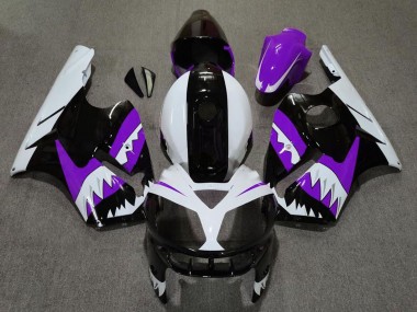Comprare Carene Moto Kawasaki ZX12R 2002-2006 - Viola Nero Bianco Squalo
