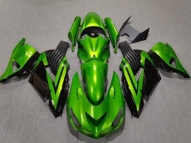 Comprare Carene Moto Kawasaki ZX14R 2006-2011 - Verde Nero Lucido