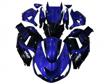 Comprare Carene Moto Kawasaki ZX14R 2006-2011 - Blu Nero Lucido Bianco Ninja