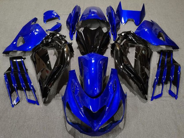 Comprare Carena Moto Kawasaki ZX14R 2012-2024 - Blu Nero Lucido