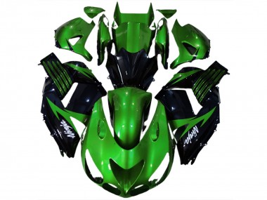 Comprare Carena Moto Kawasaki ZX14R 2006-2011 - Verde Nero Lucido Bianco Ninja