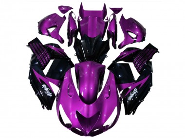 Comprare Carene Moto Kawasaki ZX14R 2006-2011 - Viola Nero Lucido Bianco Ninja