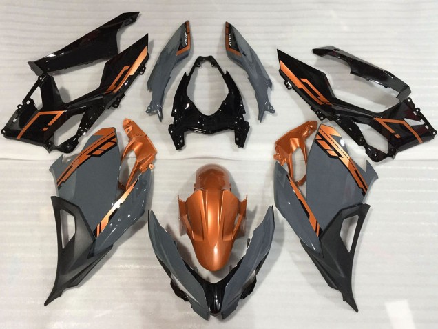 Comprare Carene Moto Kawasaki Ninja 400 2018-2024 - Arancia Nardo Grigio Nero Lucido