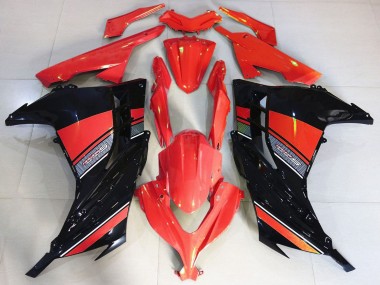 Comprare Carena Moto Kawasaki Ninja 300 2013-2024 - Rosso Nero