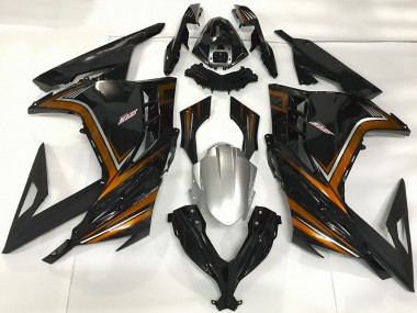 Comprare Carene Moto Kawasaki Ninja 300 2013-2024 - Nero Lucido Arancia