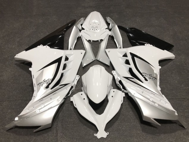 Comprare Carene Moto Kawasaki Ninja 300 2013-2017 - Lucido Bianco Argento Nero
