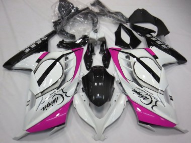 Comprare Carene Moto Kawasaki Ninja 300 2013-2024 - Lucido Bianco Rosa Nero