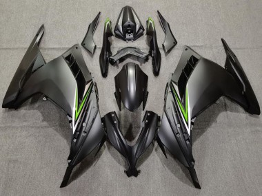Comprare Carene Moto Kawasaki Ninja 300 2013-2024 - Nero Opaco Verde