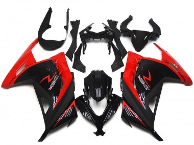 Comprare Carene Moto Kawasaki Ninja 300 2013-2024 - Rosso Nero Lucido