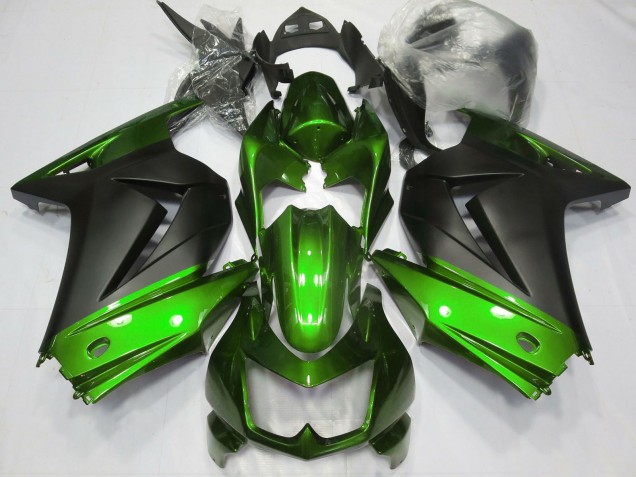 Comprare Carene Moto Kawasaki Ninja 250 2008-2012 - Verde Nero Opaco
